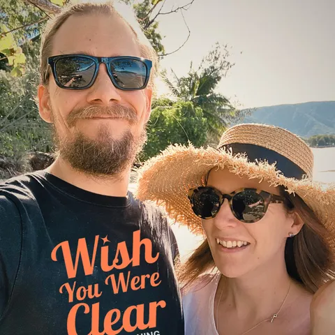 Joonas and Colleen Heikkinen, owners of Wish You Were Clear