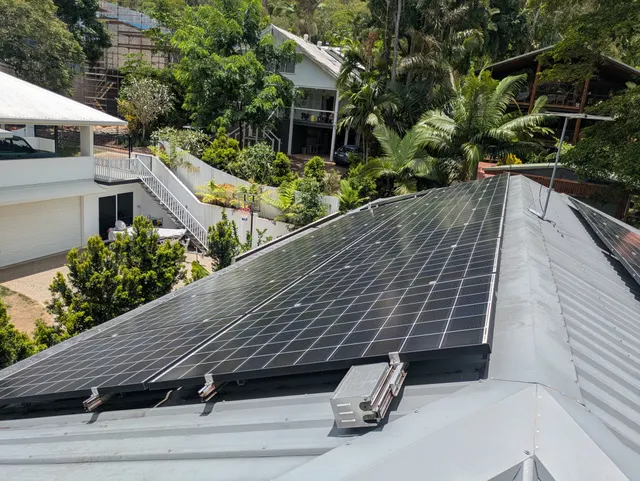 The same solar panels streak-free after cleaning